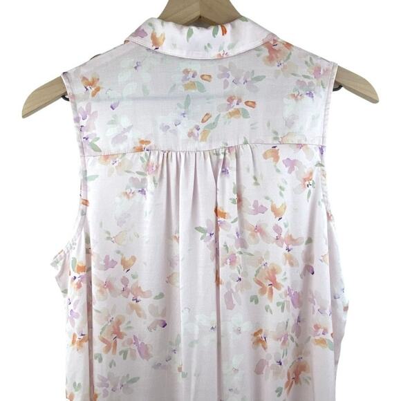 Cloth & Stone Midi Button Front Floral Shirt Dress Pink S - Picture 9 of 10